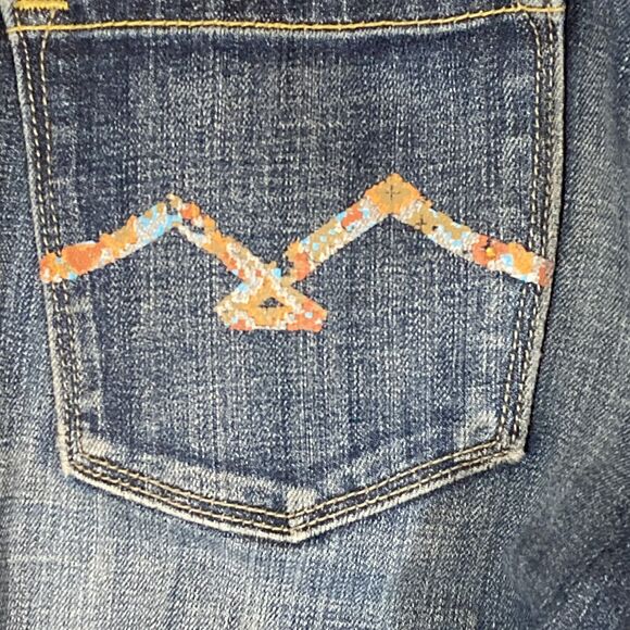 VIGOSS Jeans Womens 7/8 (30x30.5) Blue Bootcut Denim Western Low Rise 90s Y2K - Picture 6 of 10